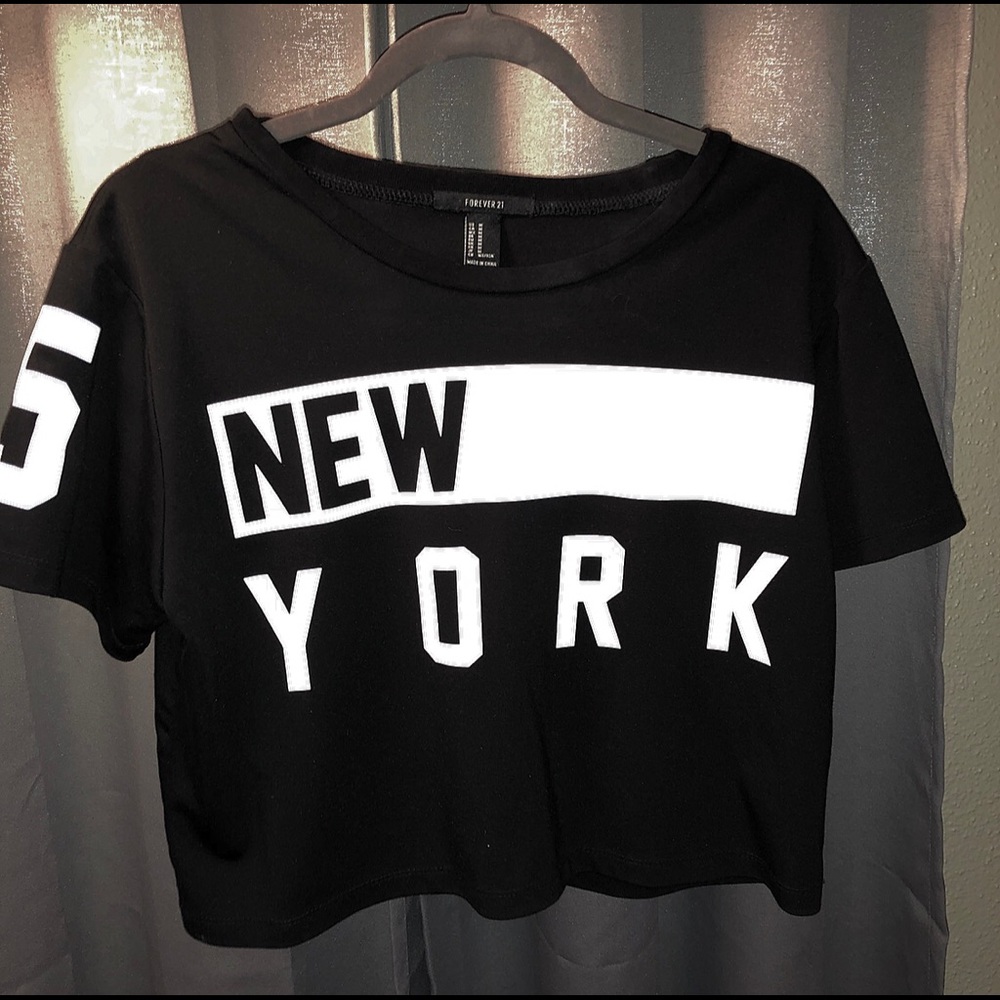 “New York” crop top